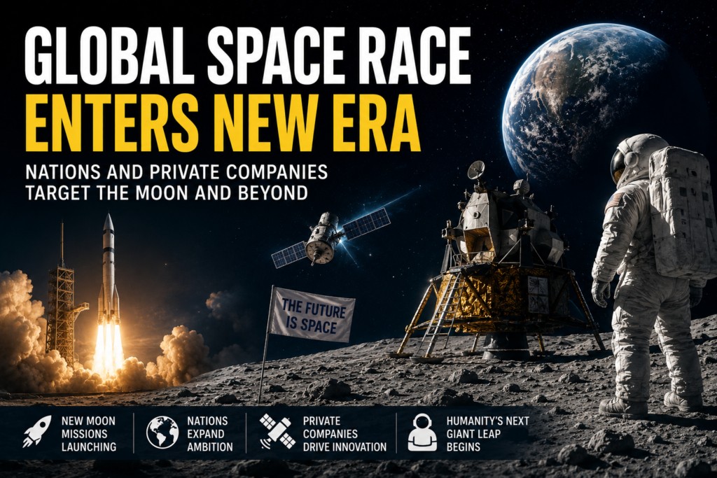 Global Space Race Enters New Era as Nations and Private Companies Target the Moon and Beyond